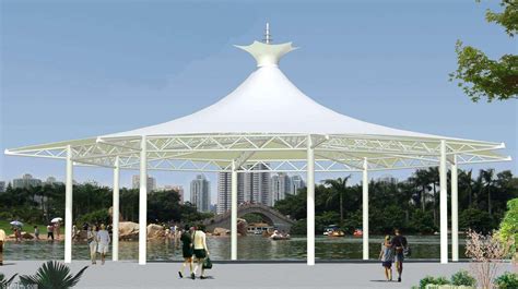 PTFE Membrane Structure Fabric PVDF PVC Coated Fabric For Tensile