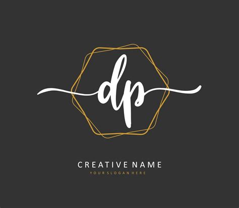 Dp Initial Letter Handwriting And Signature Logo A Concept Handwriting