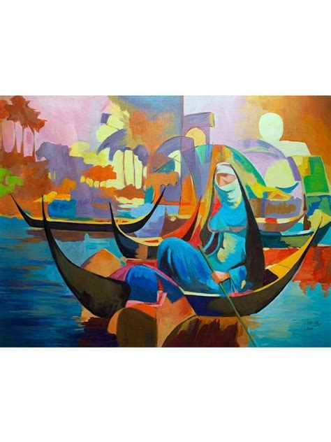 Realism Painting Life Lines Of The Hijjya 70 X 100cm Baghdad Art