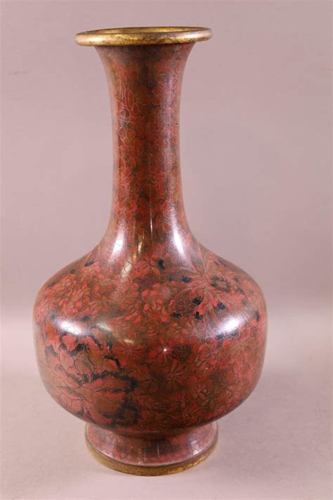 Large Cloisonne Vase Redlands Antique Auction