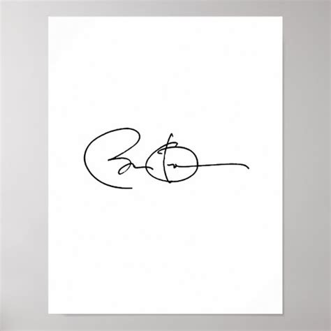 BARACK OBAMA AUTOGRAPH -.png Poster | Zazzle.com