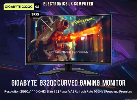 Gigabyte G32qc 32 165hz 1440p Curved Gaming Monitor 2560 X 1440 Va 1500r Display 1ms Mprt