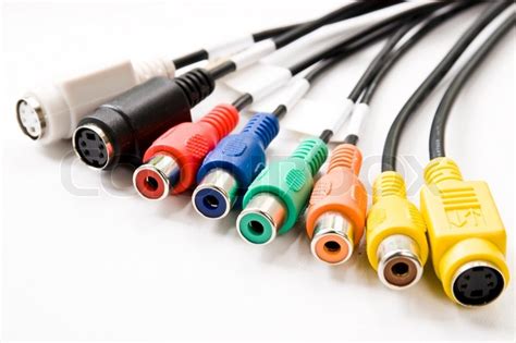 Picture Of Audio And Video Connectors Stock Photo Colourbox