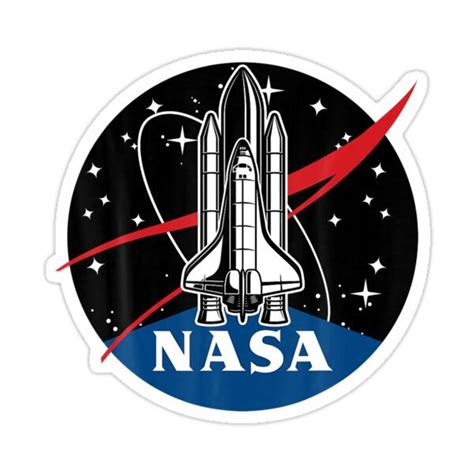 NASA Space Shuttle Take Off With Logo Sticker For Sale By ANGELA2