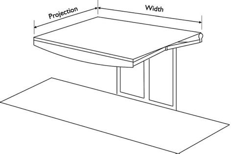 Awning Sizes Diagram | Roché Awnings