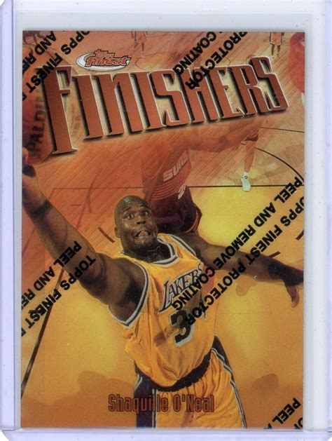 Shaquille O Neal Topps Finest Refractor W Peel Lakers Ebay