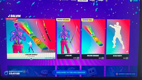 New “j Balvin Skin “ Fortnite Item Shop Update Youtube