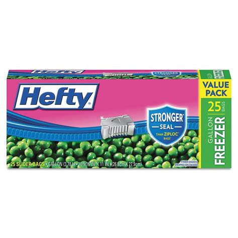 Hefty Slider Freezer Bags Gallon 25 Ct