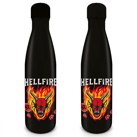 Stranger Things Season 4 Hellfire Club Metal Drinks Bottle Zavvinl