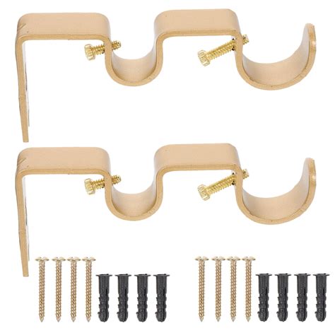 4 Sets Roman Pole Bracket Curtain Rod Stand Hangers Heavy Duty Hooks