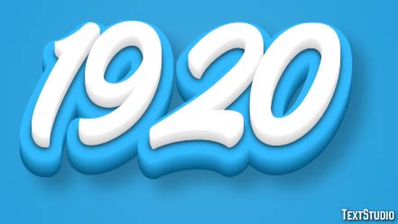 1920 Text Effect and Logo Design Number