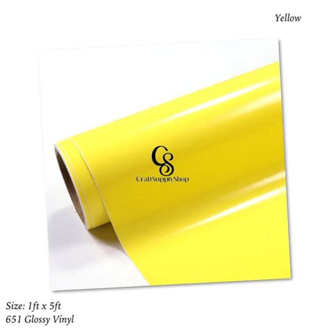 Glossy Yellow Oracal Permanent Vinyl Craftsupplyhq