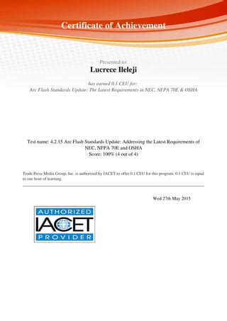 Certificate PDF