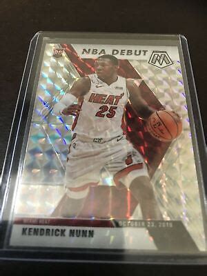 2019 20 Panini Mosaic Kendrick Nunn Silver Prizm RC NBA Debut 268