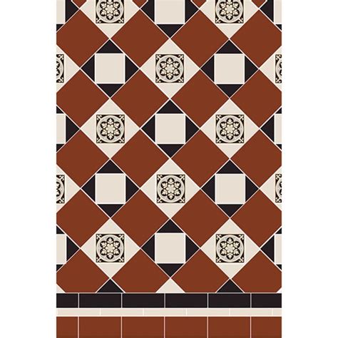 Original Style Fotheringhay Symmetrical Design Victorian Floor Tiles