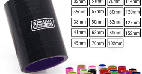 EPMAN Black Silicone Hose 32mm 35mm 38mm 41mm 45mm 51mm 57mm