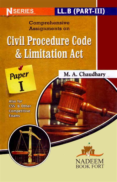 Civil Procedure Code And Limitation Act Book By Ma Chaudhary Pak