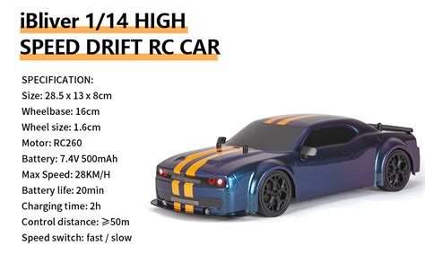 IBlivers RC Drift Car 1 14 Remote Control Car 4WD Drift RC Cars