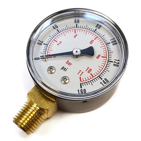 0 11 Bar 160 PSI Pressure Gauge 1 4 Inch Bottom Connection Pumps UK