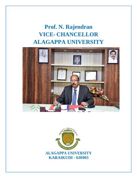 Pdf Prof N Rajendran Vice Chancellor Alagappa University Dokumen