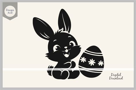 easter bunny svg easter egg svg graphic  designs nook creative fabrica