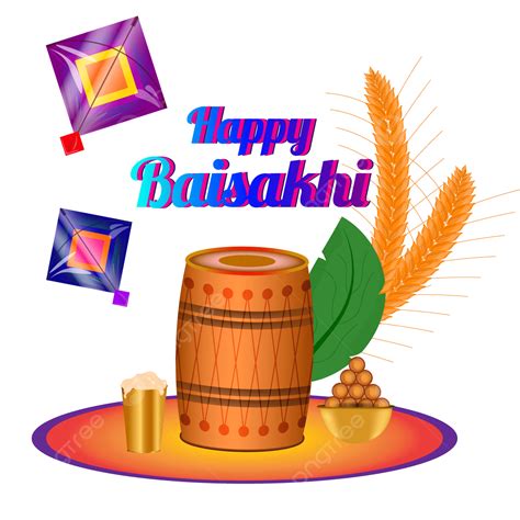 Happy Baisakhi Vector Art Png Premium Style And Elegant Happy Baisakhi