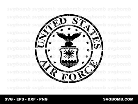 US Air Force Logo Stencil SVG PNG EPS | svgbomb