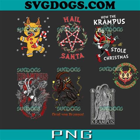 Krampus Merry Christmas Png Bundle