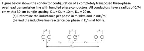 Solved Figure Below Shows The Conductor Configuration Of A Completely Transposed Three Phase