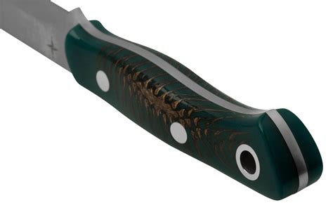 Bark River Aurora Scandi CPM 3V Emerald Pinecone Cuchillo Bushcraft