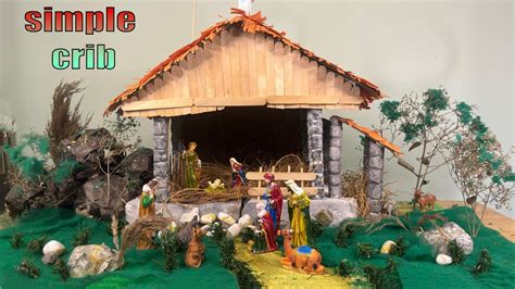 How to Make Christmas Crib | DIY Nativity Scene in cardboard #diycrafts - YouTube