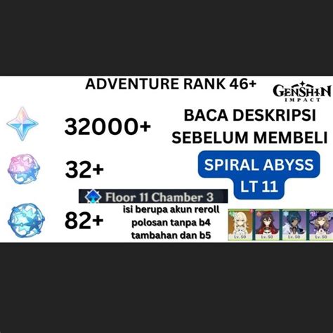 Jual Akun Genshin Impact Reroll Isi Primogems Edisi 1 Server ASIA Di