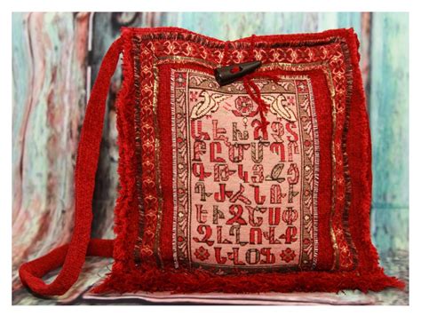 Armenian Alphabet Messenger Bag Armenian Letter Ts Etsy