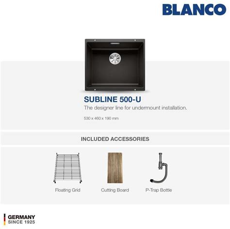 Promo Blanco Subline 500 U Silgranit Kitchen Sink Undermount Diskon