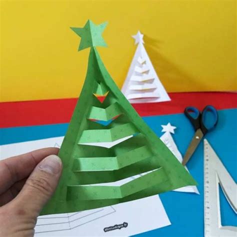 Carte De No L Pop Up Sapin De No L Diy Faire Soi M Me Rdvludique