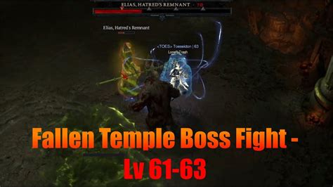 Diablo Fallen Temple Boss Fight Lv Person Party