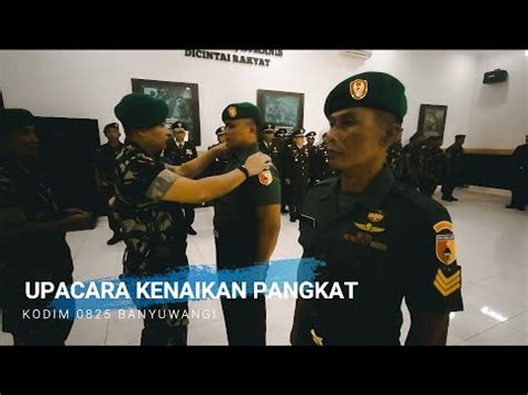 Prajurit Kodim Banyuwangi Naik Pangkat Youtube