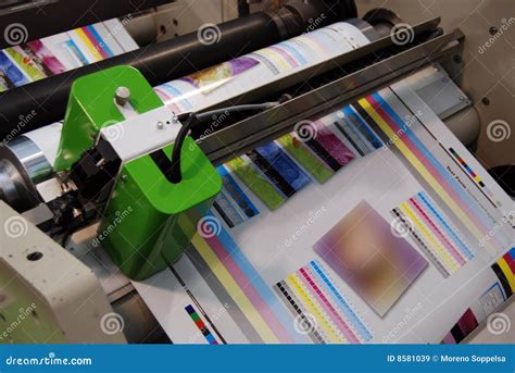 UV Flexo Press Printing Stock Image Image Of Prepress 8581039