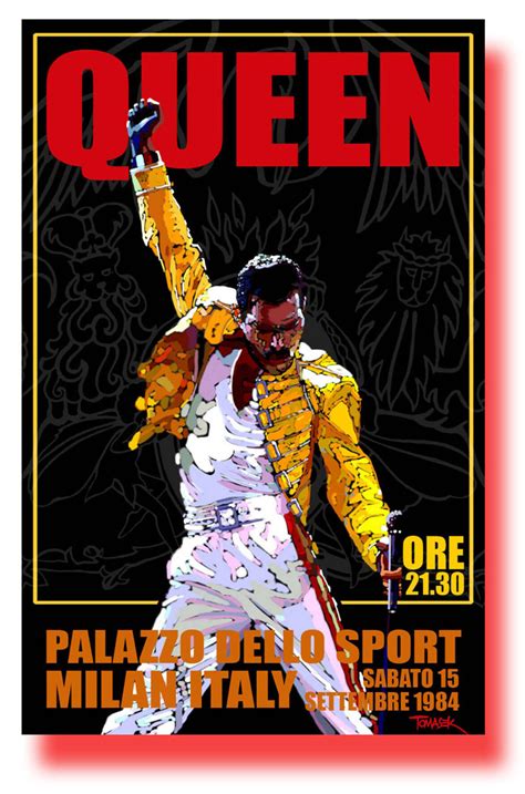 Queen Poster Concert Freddie Mercury Italy 11 X 17 Usa Sameday Ship