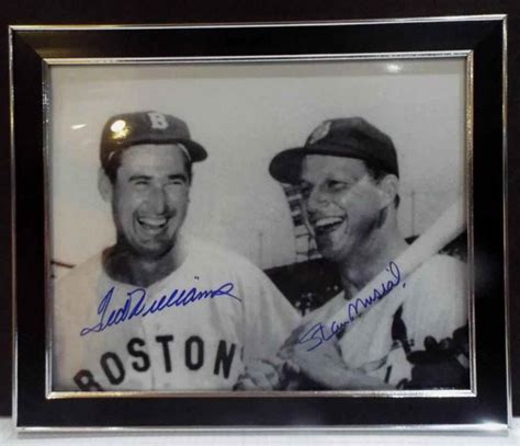 Lot Ted Williams Stan Musial Signed Photo Coa