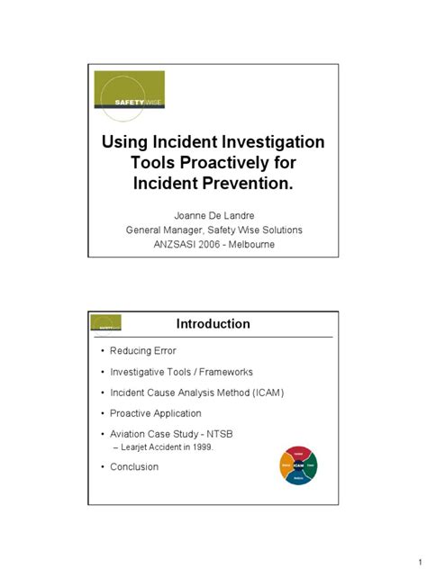 Using Incident Investigation Tools Proactively For | PDF | Risk | Risk ...