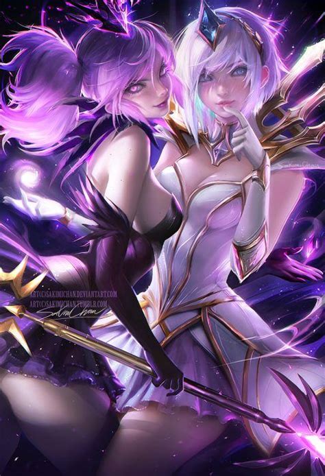 Elementalist Lux Light Dark By Sakimichan HD Wallpaper Fan Art