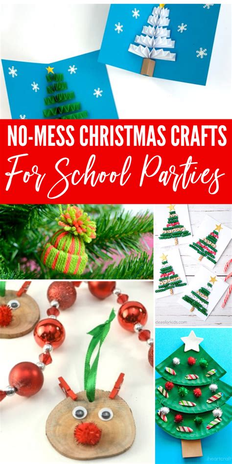 No Mess Christmas Craft Ideas For School Parties Kindergarten