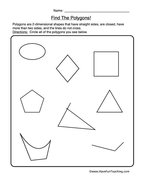 Worksheets On Polygons