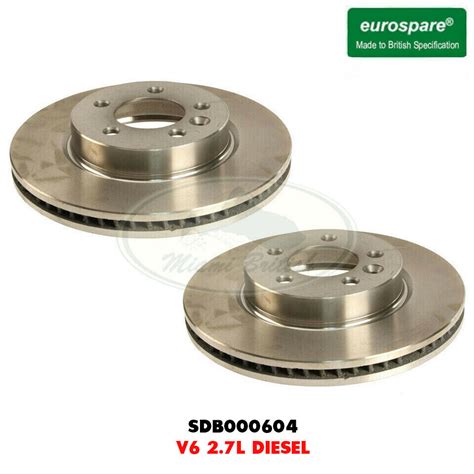 Land Rover Front Brake Rotor Disc Pair Set Lr Lr V Sdb Euro Ebay