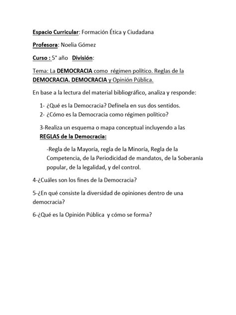 Democracia Como Forma De Gobierno Pdf