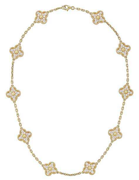 DIAMOND AND GOLD 'ALHAMBRA' NECKLACE, VAN CLEEF & ARPELS | Christie's