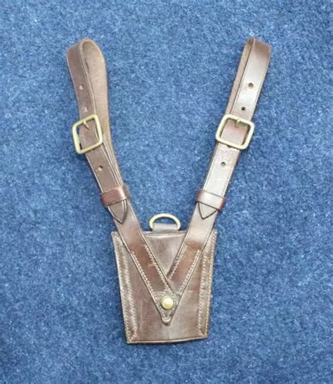 WW1 WW2 LEATHER SAM BROWNE SWORD FROG In Firearm Accessories