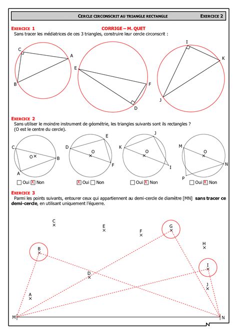 Cercle Circonscrit Graphiques Corrig S D Exercices Alloschool