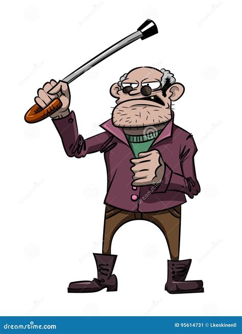 Cartoon Image Of Mean Old Man Stock Vector Illustration Of Angry